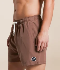 Bottoms | Cove Solid Stretch Swim Trunks Mauve
