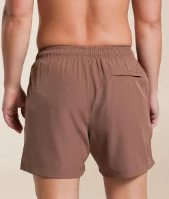 Bottoms | Cove Solid Stretch Swim Trunks Mauve