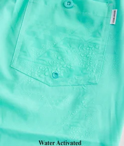 Bottoms|Swimwear | Departwest Solid Stretch Swim Trunks Bright Teal