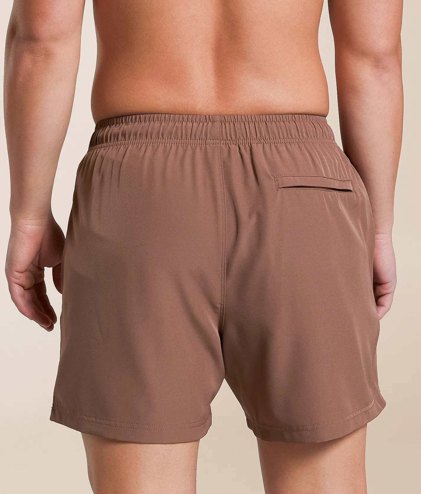 Cove Solid Stretch Swim Trunks Mauve