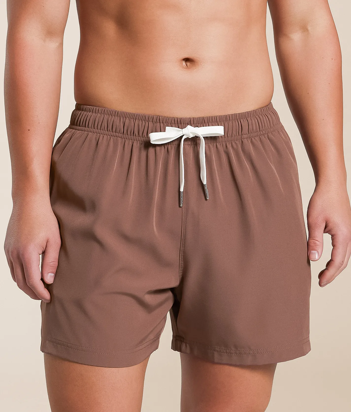 Cove Solid Stretch Swim Trunks Mauve