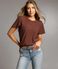 Tops | BKE Solid T-Shirt Marron