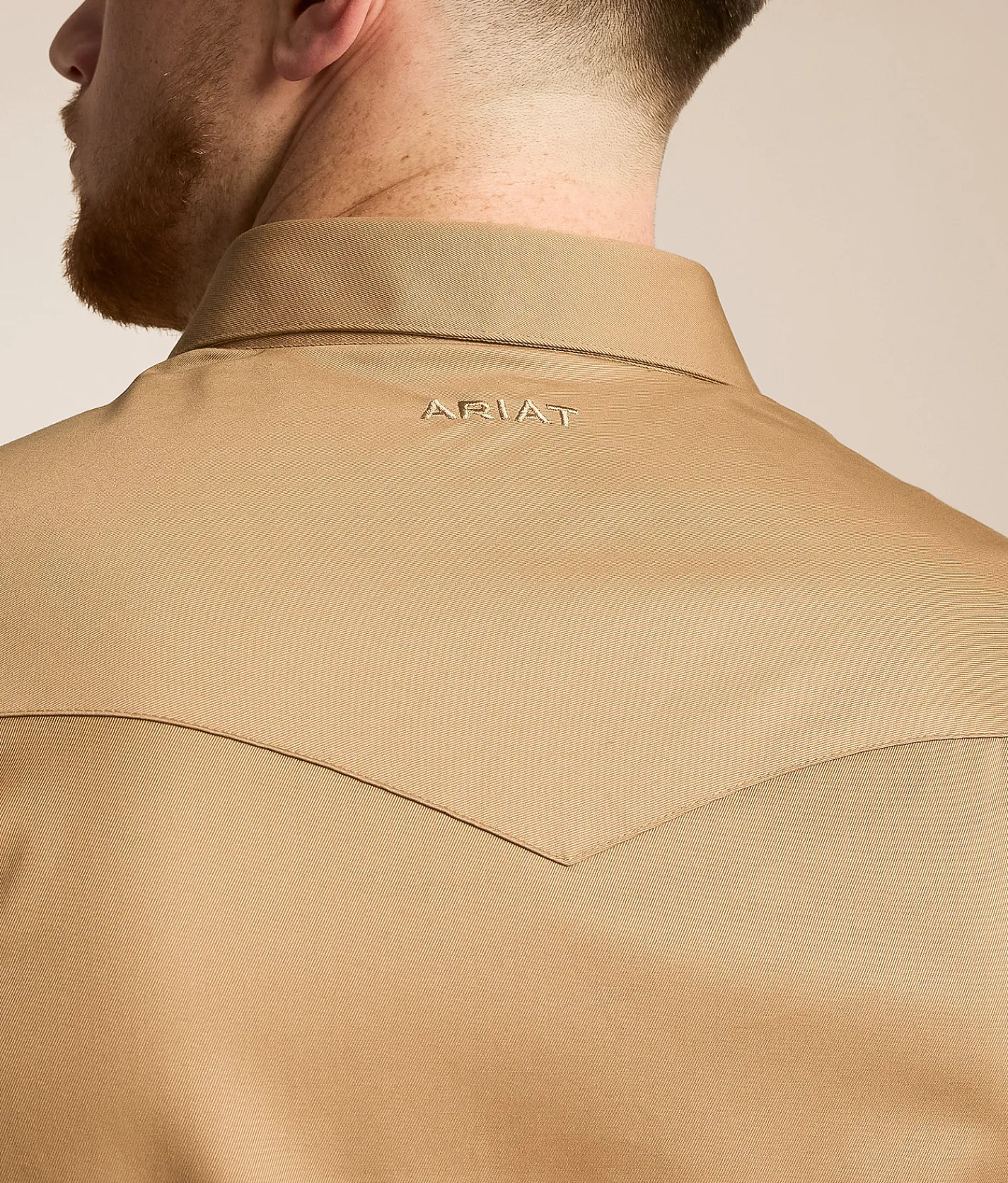 Tops | Ariat Solid Twill Fitted Shirt Khaki