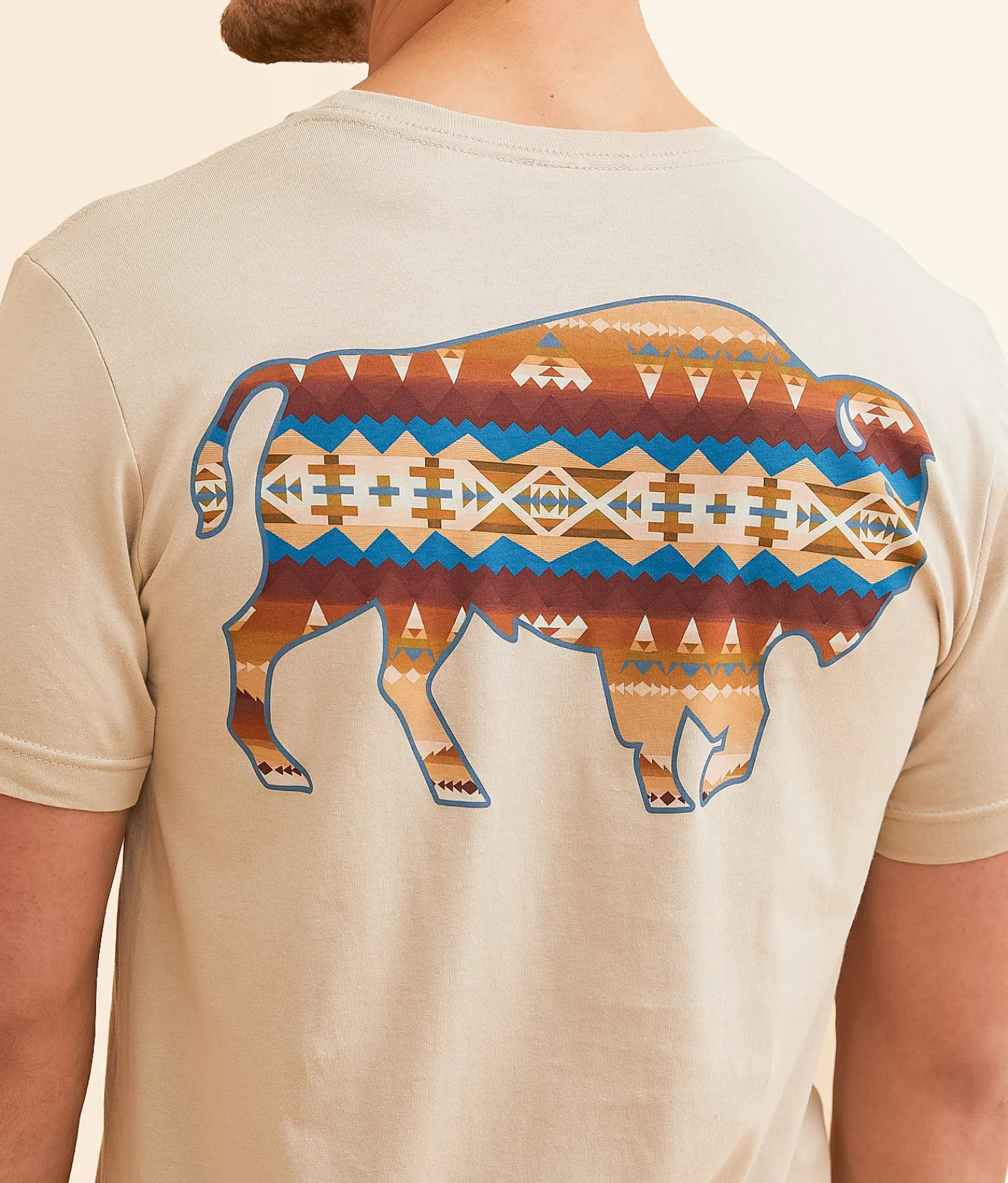 Graphic T-Shirts | Pendleton Solstice Canyon Bison T-Shirt Tan Multi