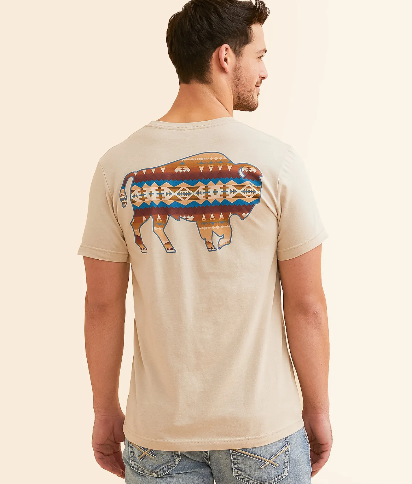 Graphic T-Shirts | Pendleton Solstice Canyon Bison T-Shirt Tan Multi