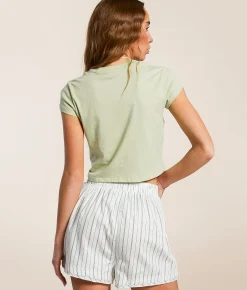 Billabong Sol Surf Cropped T-Shirt Pistachio