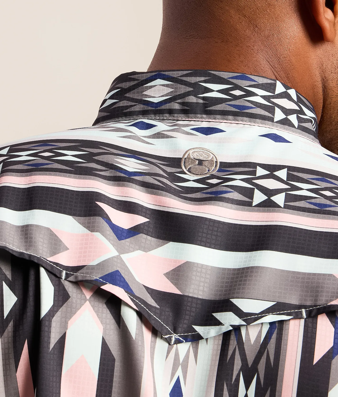 Hooey Sol Western Performance Shirt Pink Aztec Sale