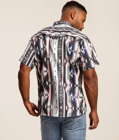 Hooey Sol Western Performance Shirt Pink Aztec Sale