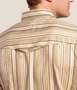 Tops | Hooey Sol Western Performance Shirt Cream Stripe