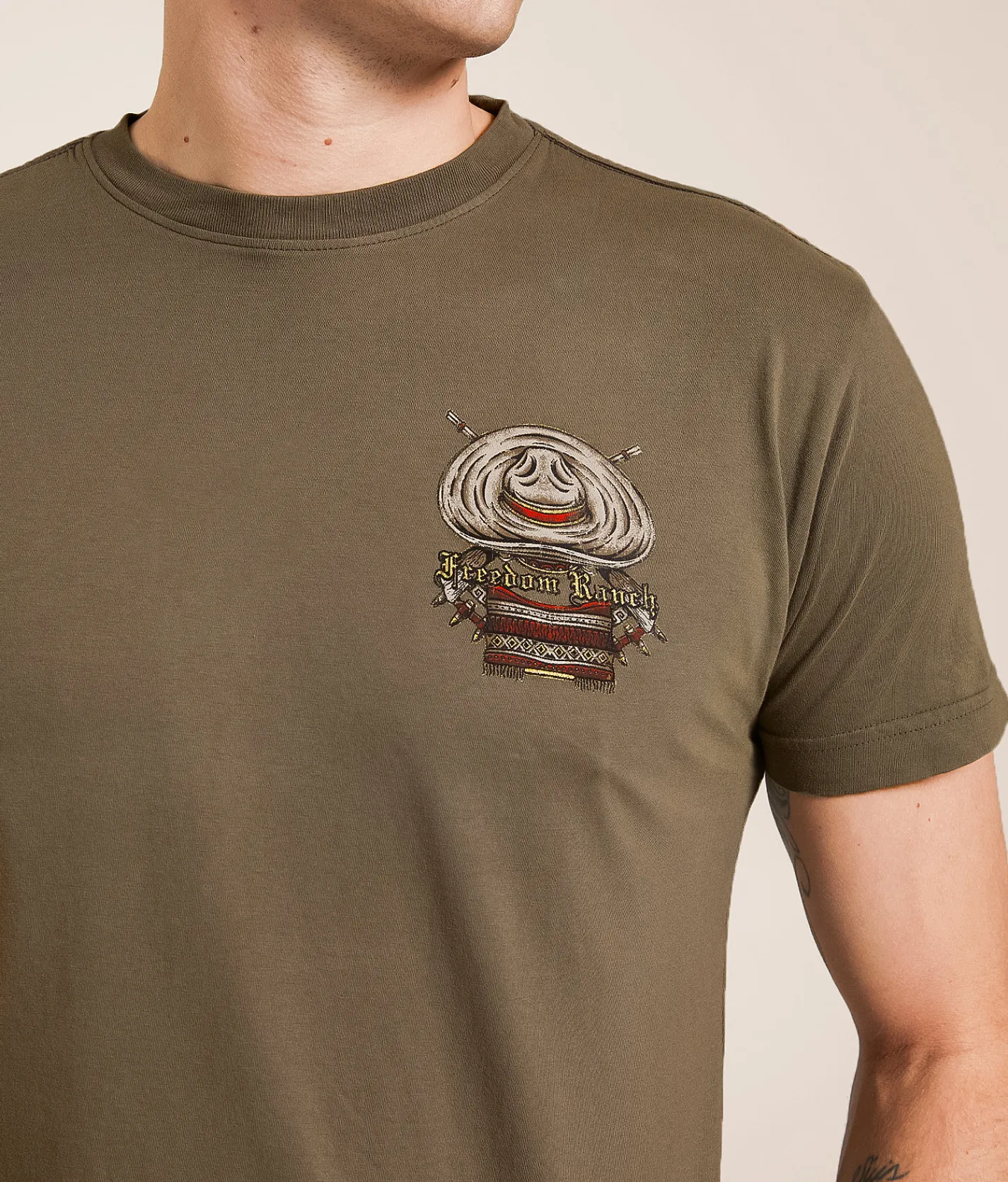 Freedom Ranch Sombrero T-Shirt Moonmist New