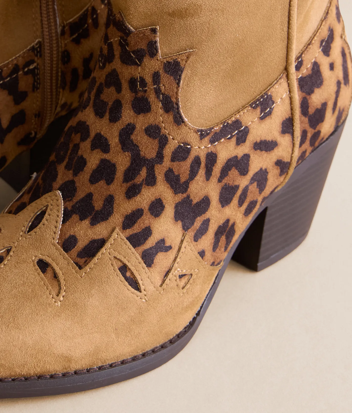 Shoes | Mia Sonni Leopard Western Ankle Boot Tan Leopard