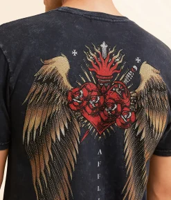 Affliction Soul Reborn T-Shirt Black Lava Wash Online
