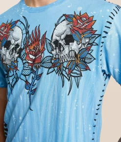 Affliction Soul Vapor T-Shirt Sadie Wash New