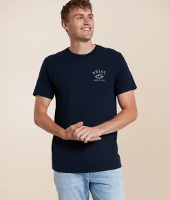 Tops|Graphic T-Shirts | Ariat Southwest Bison T-Shirt New Navy