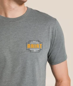 Tops|Graphic T-Shirts | Ariat Southwest Cross Badge T-Shirt Castor Grey