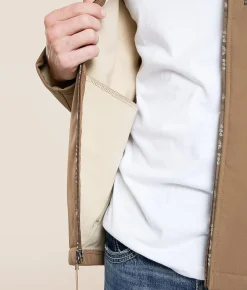 Gentry County Southwestern Color Block Softshell Jacket Shitake Discount