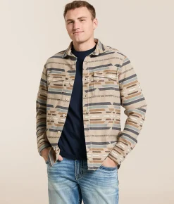 MEK Southwestern Flannel Shirt Khaki Sale