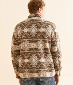 Departwest Southwestern Polar Fleece Jacket Brown Sale