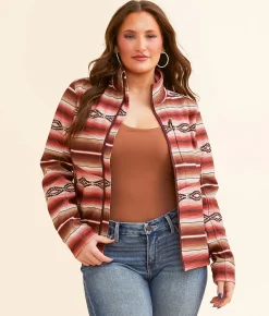 Ariat Southwestern Softshell Jacket Blushing Serape Discount