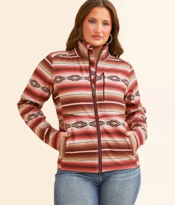 Ariat Southwestern Softshell Jacket Blushing Serape Discount