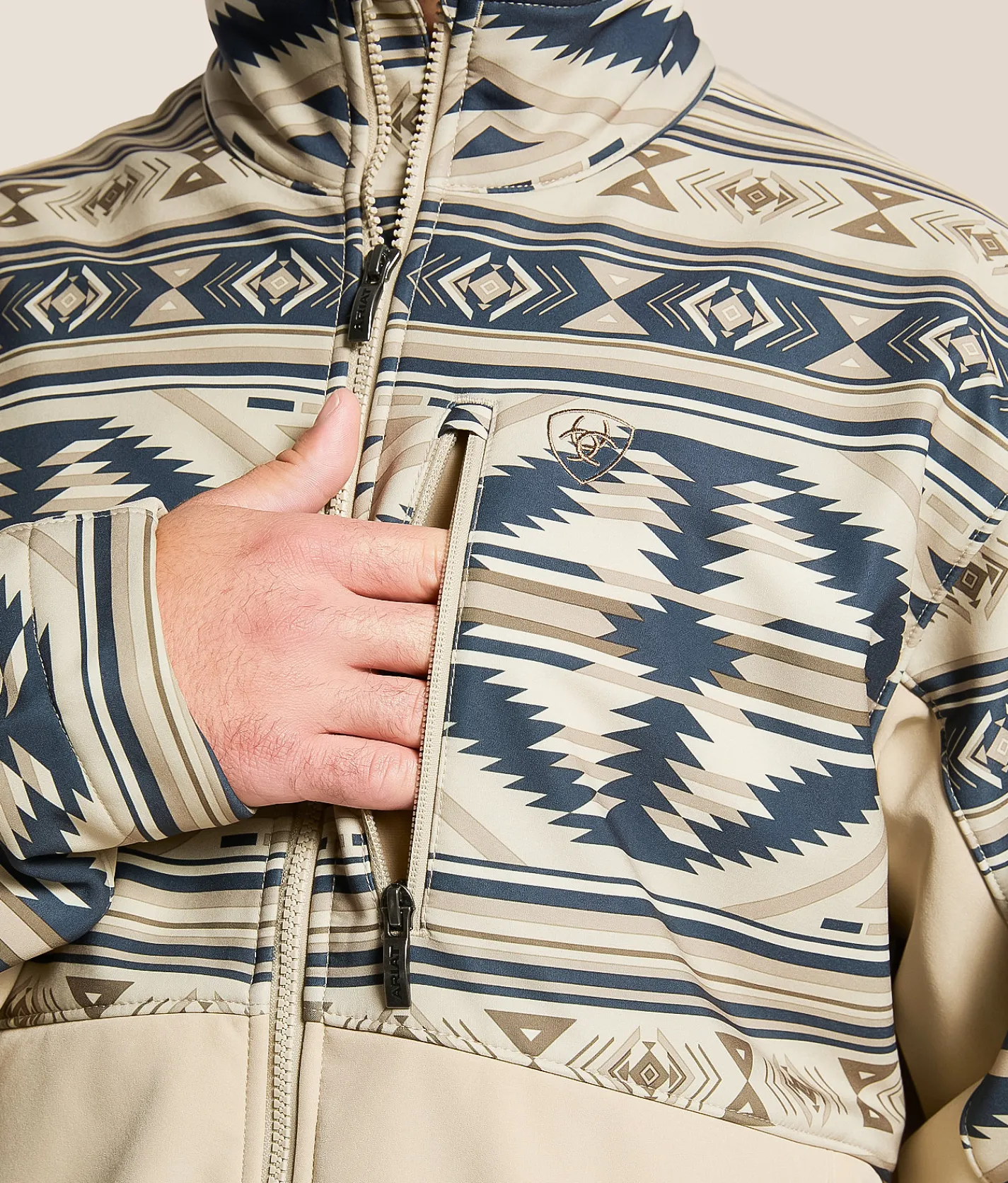 Ariat Southwestern Softshell Jacket White Pepper Online