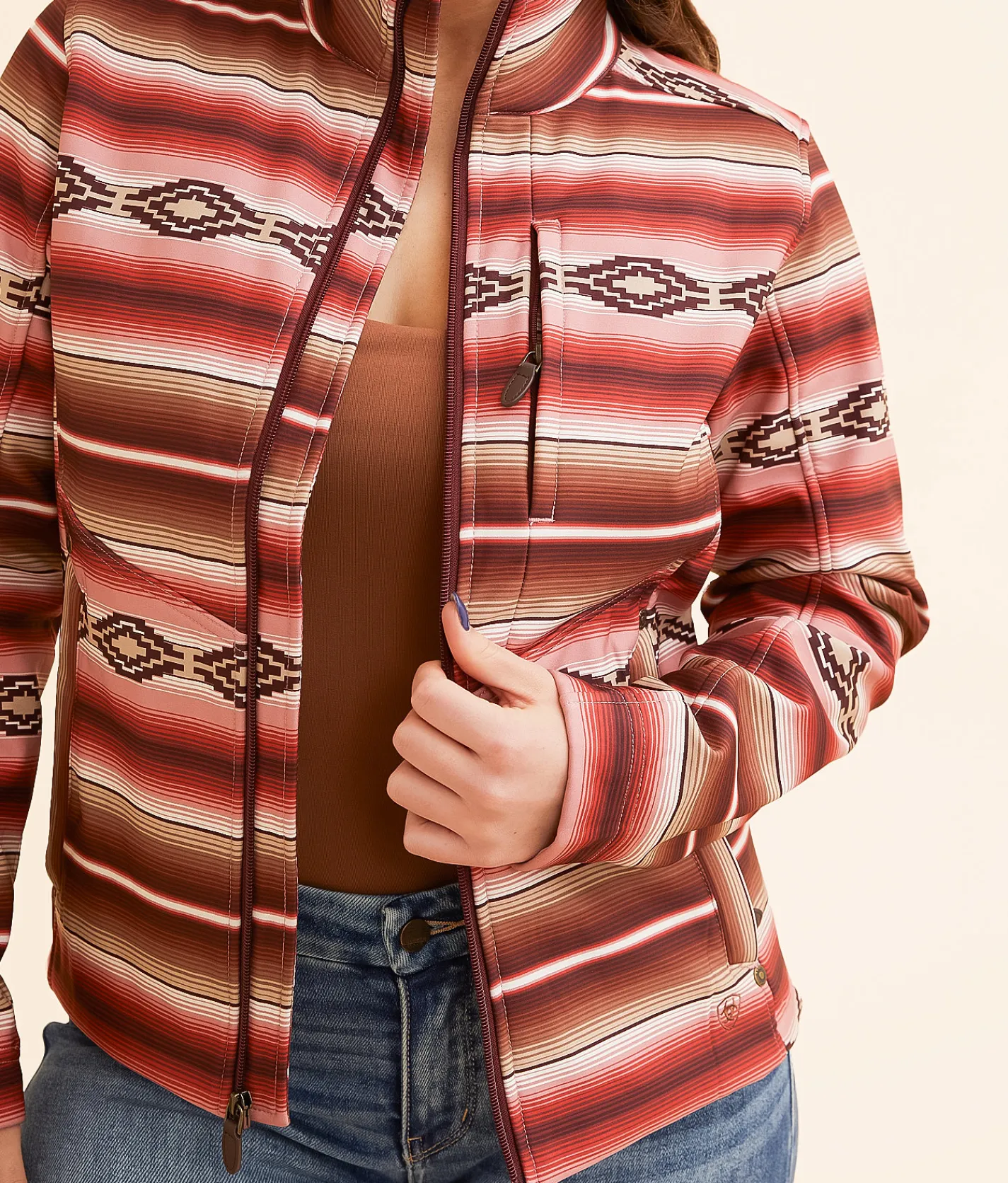 Tops | Ariat Southwestern Softshell Jacket Blushing Serape