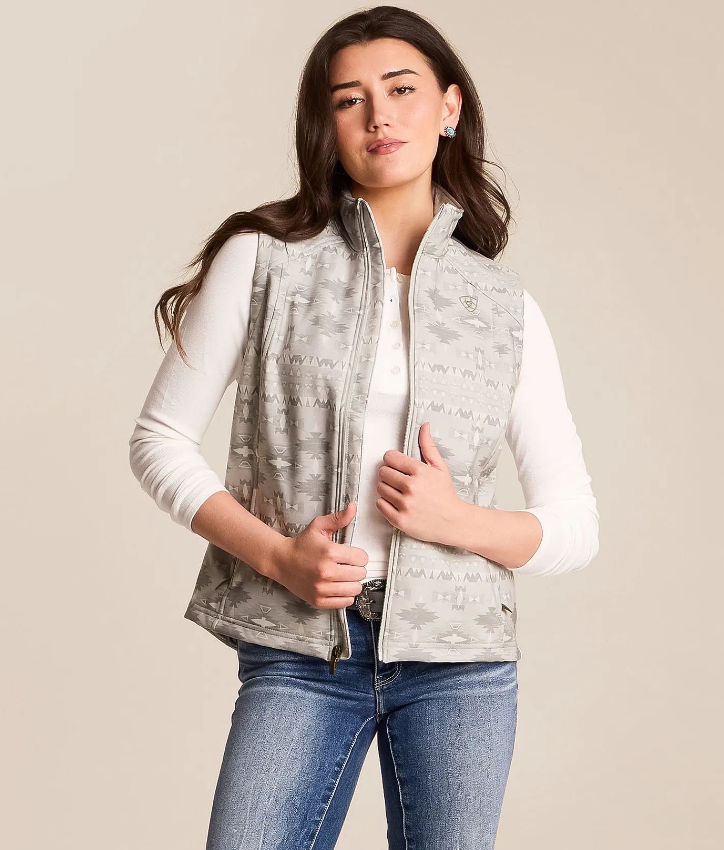 Ariat Southwestern Softshell Vest Pepper Southwest Discount