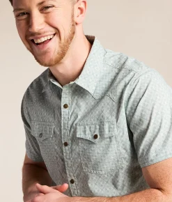 Tops | Gentry County Southwestern Standard Performance Shirt Light Blue White