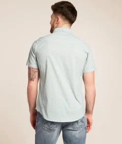 Tops | Gentry County Southwestern Standard Performance Shirt Light Blue White