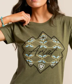 Ariat Southwest Hexa Deca T-Shirt Olive Best