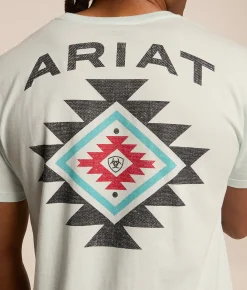 Tops|Graphic T-Shirts | Ariat Southwest Icon Grain T-Shirt Wan Blue