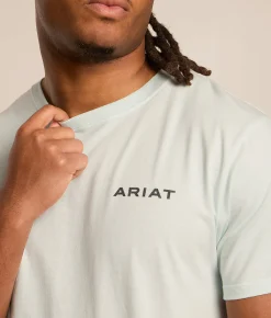 Tops|Graphic T-Shirts | Ariat Southwest Icon Grain T-Shirt Wan Blue