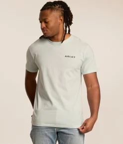 Tops|Graphic T-Shirts | Ariat Southwest Icon Grain T-Shirt Wan Blue