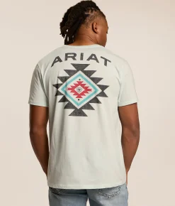 Tops|Graphic T-Shirts | Ariat Southwest Icon Grain T-Shirt Wan Blue