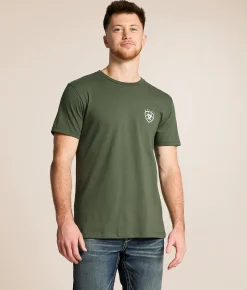 Tops|Graphic T-Shirts | Ariat Southwest Patch T-Shirt Surplus Green