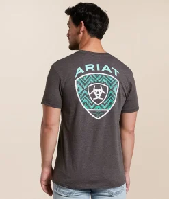 Tops|Graphic T-Shirts | Ariat Southwest Rattler T-Shirt Heather Brown