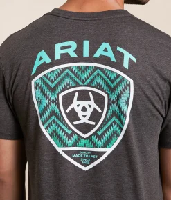 Tops|Graphic T-Shirts | Ariat Southwest Rattler T-Shirt Heather Brown