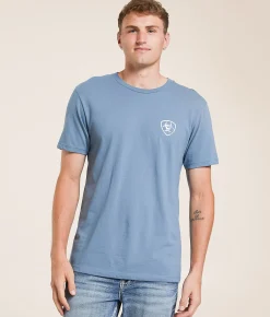 Tops|Graphic T-Shirts | Ariat Southwest Stamper T-Shirt Light Denim