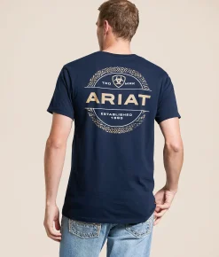 Ariat Southwest Wooden Reticle T-Shirt New Navy Hot