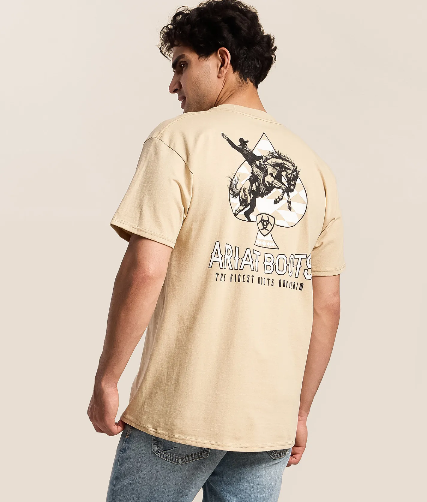 Tops|Graphic T-Shirts | Ariat Spade Bronc T-Shirt Sand