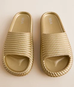 Shoes | Mia Sparti EVA Slide Soft Gold