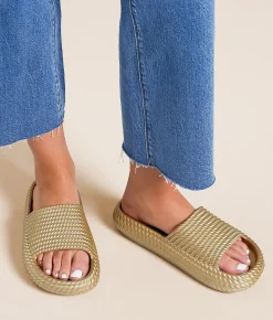 Shoes | Mia Sparti EVA Slide Soft Gold