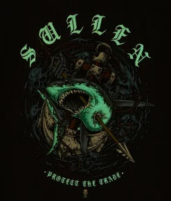 Graphic T-Shirts | Sullen Speared T-Shirt Grey Pinstripe