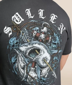 Graphic T-Shirts | Sullen Speared T-Shirt Grey Pinstripe