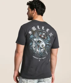 Graphic T-Shirts | Sullen Speared T-Shirt Grey Pinstripe
