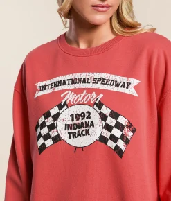 Life Clothing Speedway Racing Pullover Spiced Coral Hot