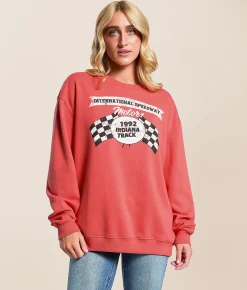 Life Clothing Speedway Racing Pullover Spiced Coral Hot