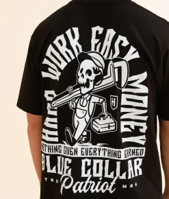 Graphic T-Shirts | Howitzer Speedy Service Blue Collar T-Shirt Black
