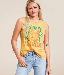 Modish Rebel Spicy Margs Tank Top Orange Discount