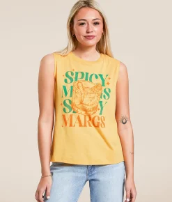 Modish Rebel Spicy Margs Tank Top Orange Discount